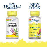 SOLARAY Curcuma fermenté – gélules végétales faciles à prendre pour le quotidien.