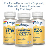 SOLARAY Calcium & Magnesium Citrate: utilisation quotidienne avec repas pour un mode de vie actif.