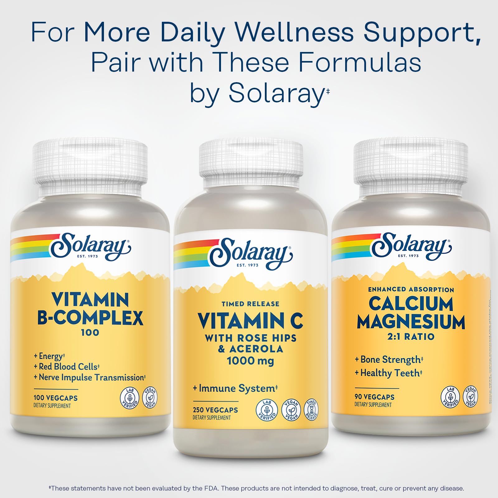 SOLARAY calcium magnésium — utilisation quotidienne pour soutenir os et énergie.