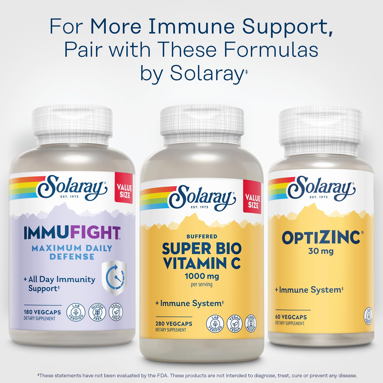 Utilisation quotidienne des comprimés Solaray vitamine C, routine saine.