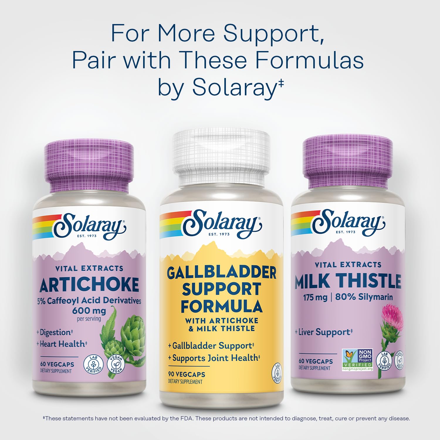 SOLARAY vesicule biliaire capsules: format capsules faciles a prendre