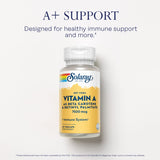 SOLARAY Vitamine A – poudre de carotte intégrée pour un profil naturel et sain.