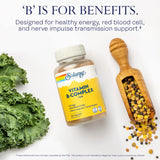 SOLARAY Vitamine B Complexe étiquette et emballage clair sur le produit