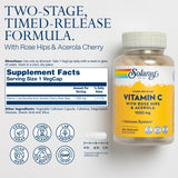 Bouteille SOLARAY vitamine C 1000 mg avec emballage écoresponsable.