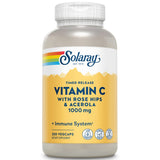 Bouteille Solaray Vitamin C 1000mg pour un soutien immunitaire quotidien.
