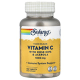 SOLARAY vitamine C 1000mg bouteille, soutien immunitaire durable et absorption optimisée