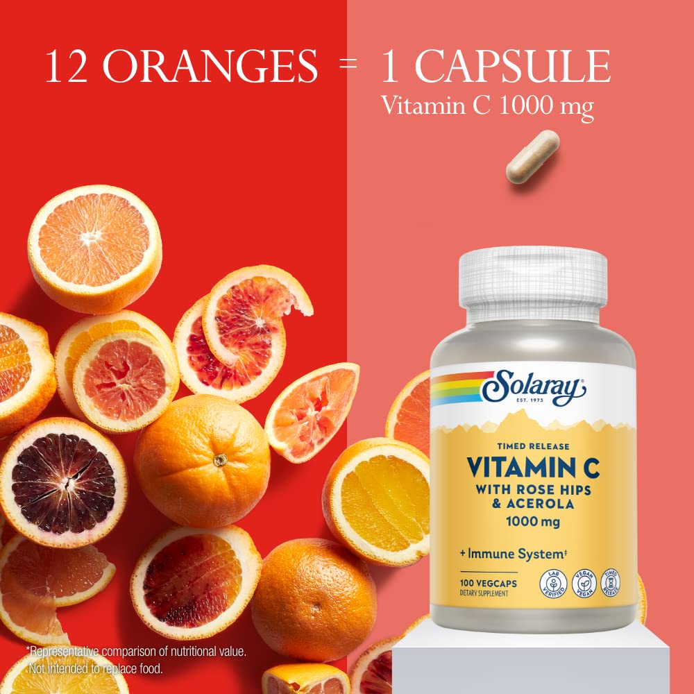 Tests en laboratoire SOLARAY vitamine C 1000 mg assurant qualité.