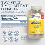 SOLARAY Vitamine C 1000mg, prise quotidienne facile avec VegCaps végétales.