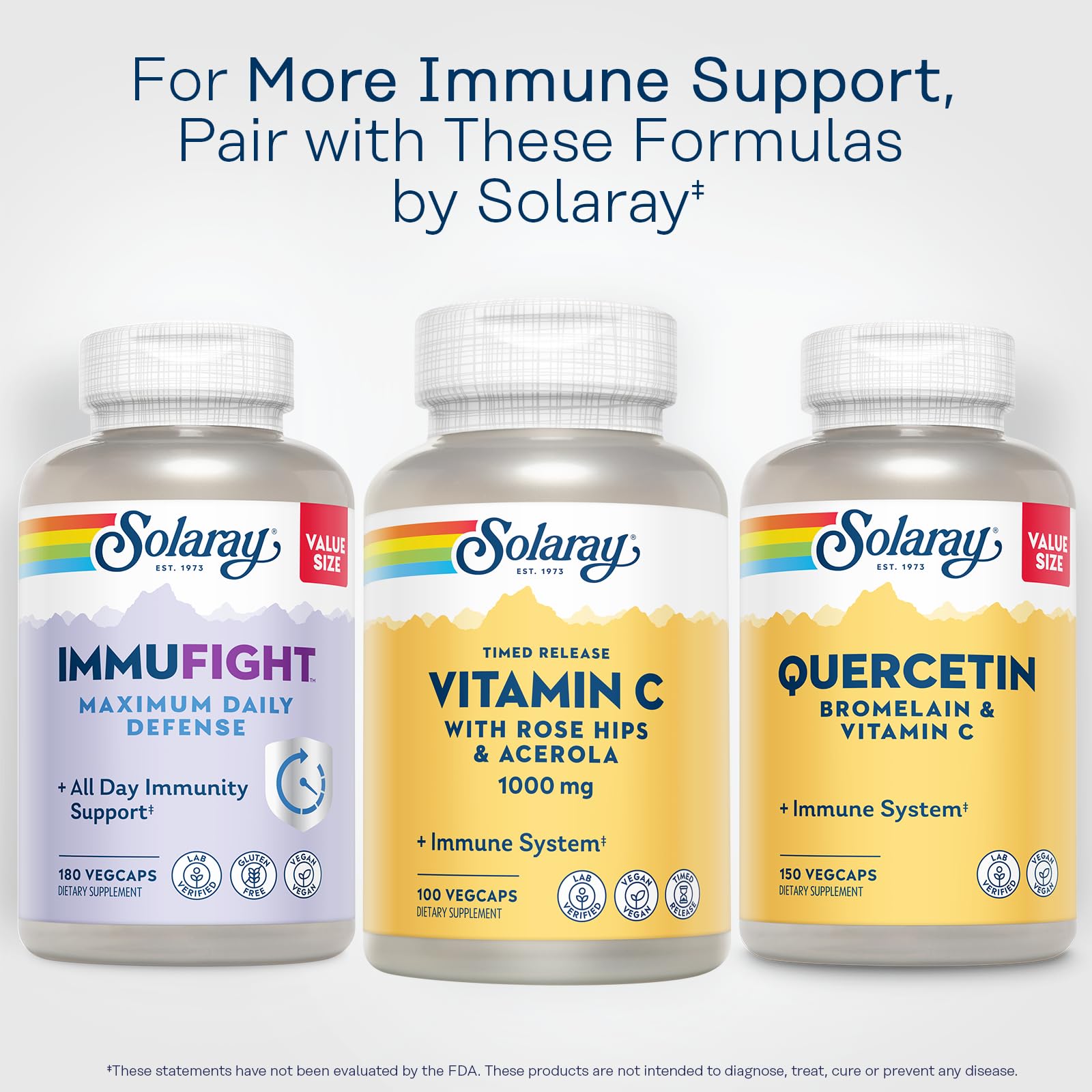 Utilisation quotidienne SOLARAY vitamine C 1000 mg: soutien durable.