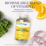 SOLARAY Vitamine C avec rose-hips et acerola, capsules véganes.