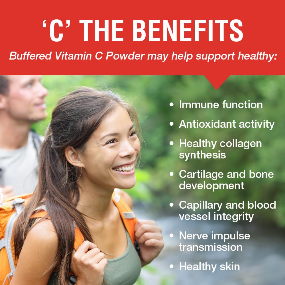 SOLARAY Vitamine C Cristalline 5000 mg — étiquette claire et certifications pour la confiance.
