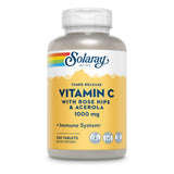 SOLARAY vitamine C cynorrhodon Acerola en bouteille, potentiel soutien immunitaire au quotidien.