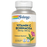 SOLARAY vitamine C et échinacée, bouteille visible, prise quotidienne pour un soutien potentiel au bien-être.