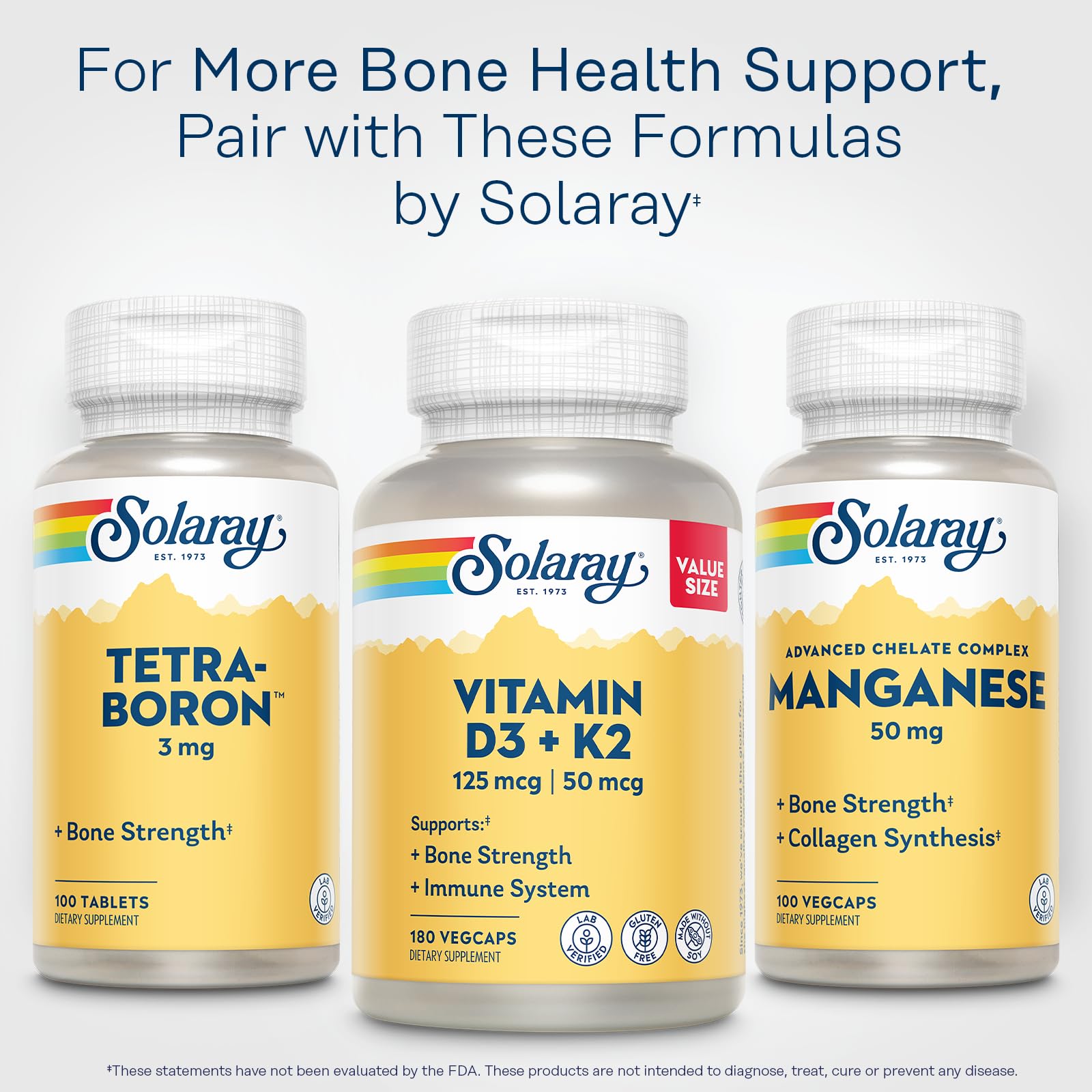 SOLARAY vitamine D3 K2 – Laboratoire et qualité certifiée