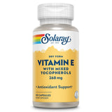 SOLARAY Vitamin E 400 UI – bouteille forme sèche avec tocophérols variés pour soutien antioxydant.