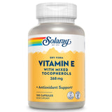 SOLARAY vitamine E 400 UI en forme sèche dans la bouteille, digestion douce.