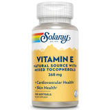 SOLARAY Vitamine E d-Alpha Tocophérol 268 mg – bouteille, soutien antioxydant potentiel.