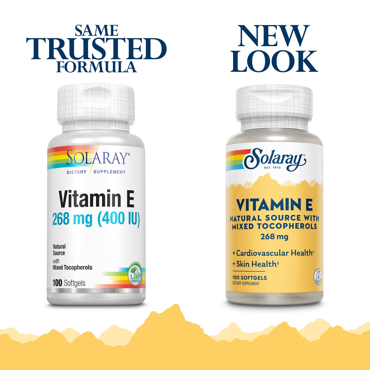 SOLARAY Vitamine E d-Alpha Tocophérol 268 mg – gélules, format pratique pour utilisation quotidienne.