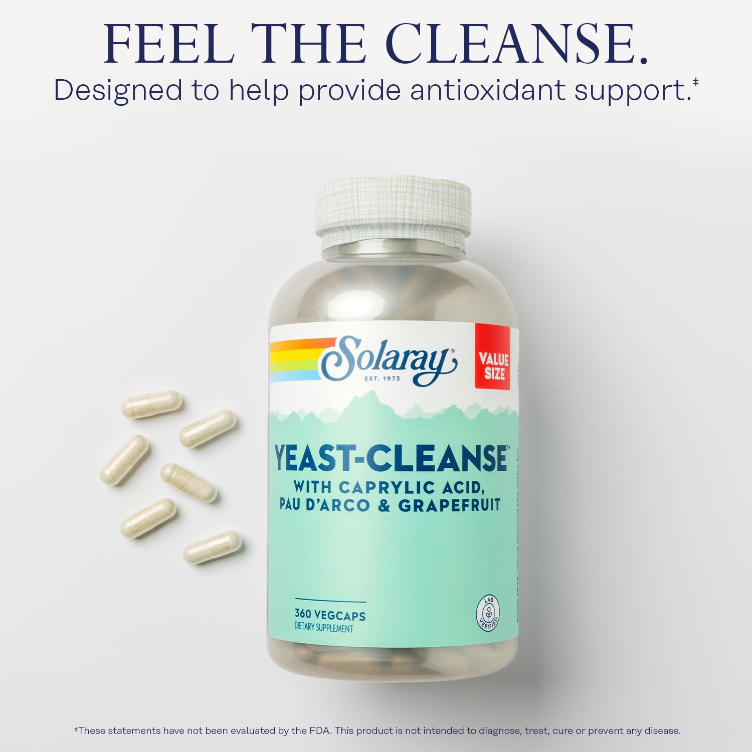 SOLARAY Yeast Cleanse – mélange d’herbes et extraits favorisant le soutien quotidien.