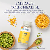 SOLARAY Zinc 50 mg – forme chelate avec acides aminés pour meilleure biodisponibilité.