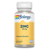 Solaray Zinc 50 mg pack3 - emballage visible, complément végétal potentiel soutien métabolique
