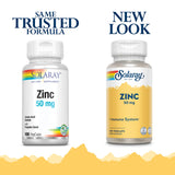 Solaray Zinc 50 mg pack3 - etiquette lisible sur l'emballage, indication de dosage