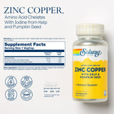 Gélules SOLARAY Zinc Cuivre – formulation aminée facilitant l’absorption.