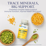 SOLARAY Zinc Cuivre – iode issue d’algues brunes – soutien thyroïdien potentiel.
