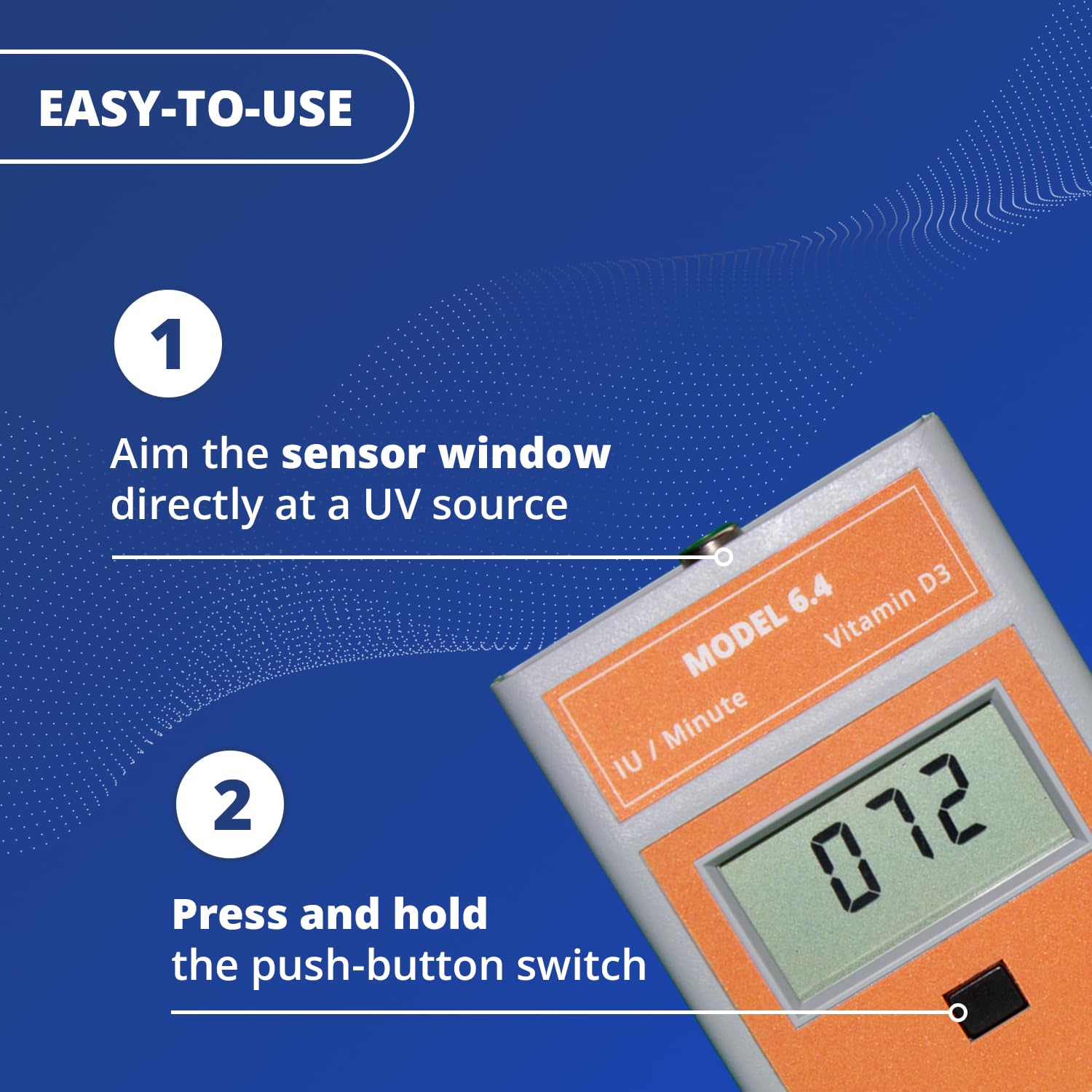 Capteur fiable du Solarmeter 6.4 pour des mesures reproductibles.