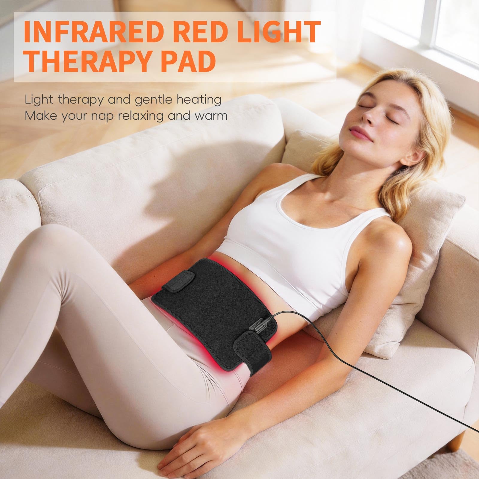 Chauffage doux offert par la thérapie lumière rouge SOLFREE pour détente.