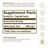 Solgar alpha lipoïque 200 mg, gélules végétales en pratique