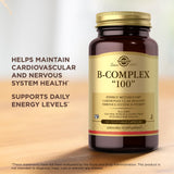 Solgar B-Complex 100, emballage pratique pour deux bouteilles.