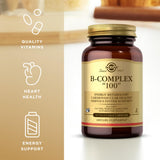 Solgar B-Complex 100 - Emballage sans gluten et sans allergènes courants.