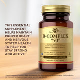 Solgar B-Complex 50 – tableau nutritionnel et bénéfices potentiels