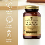 Solgar Biotine 10000 mcg - emballage et conditionnement du pack double.