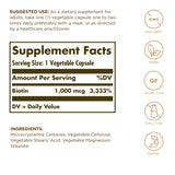 Solgar Biotine 1000 mcg, gélules végétales faciles à avaler