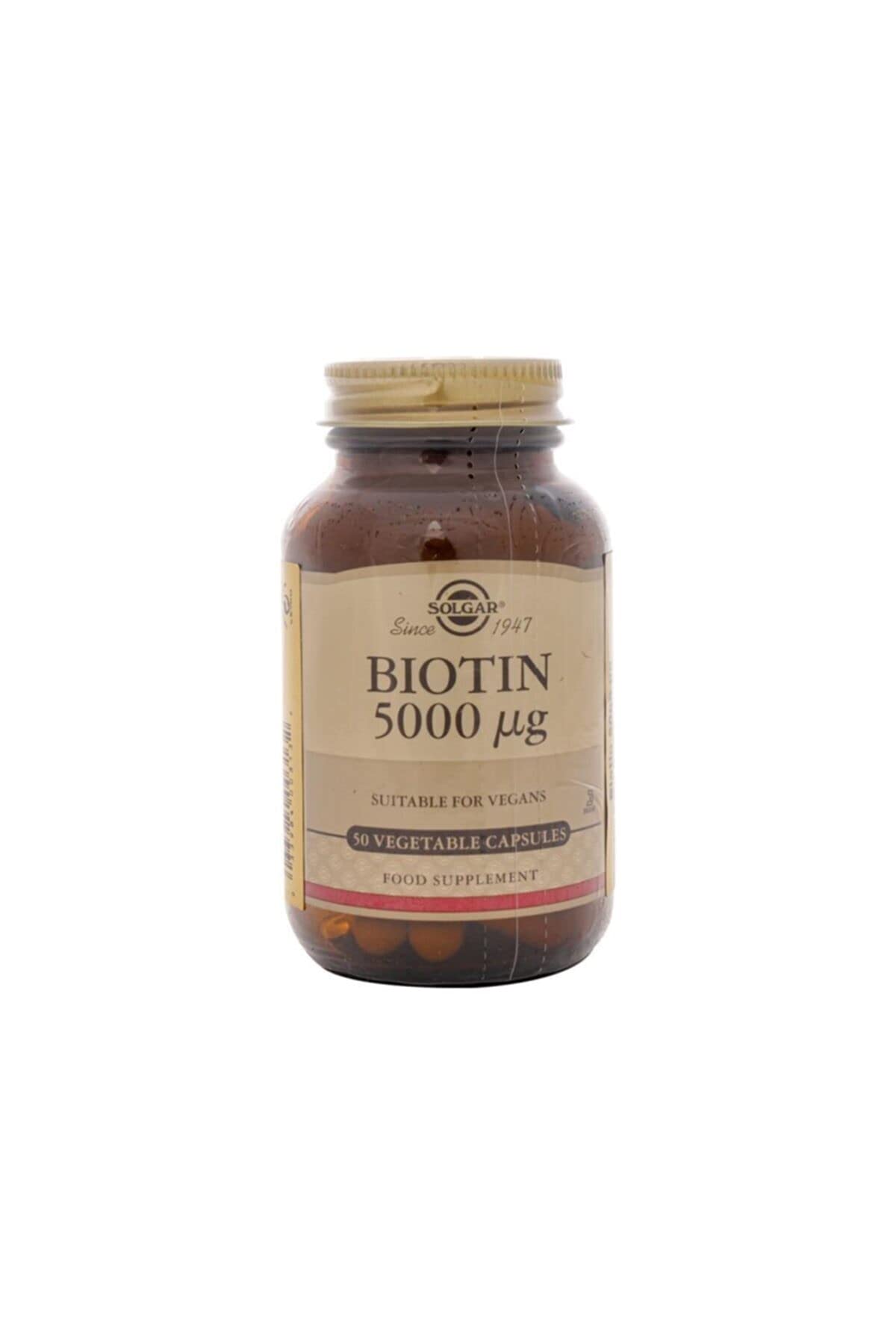 Solgar Biotine 5000 mcg dans une bouteille – soutien potentiel pour peau et cheveux