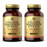 Solgar Calcium Magnésium Citrate, ensemble de tablettes, soutien possible des os et des dents.