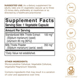 Solgar chardon-marie: flacon de 250 gélules végétales, format pratique.