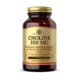 Solgar Choline 350 mg - bouteille visible, soutien potentiel des fonctions cellulaires
