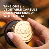 Solgar D3 – étiquette et flacon, soutien possible de l’immunité.