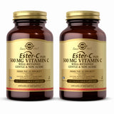 Solgar Ester-C Plus 500 mg — bouteille de capsules végétales facile à ingérer