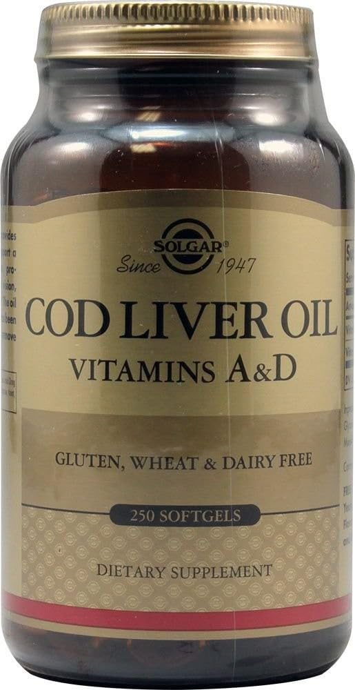 Solgar Etiquette Vitamines A et D - information claire sur le produit.