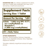 Solgar Folate Metafolin – etiquette, garantie de qualité.