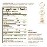 Solgar Glucosamine Chondroitine, bouteille, dosage pratique pour une routine quotidienne.