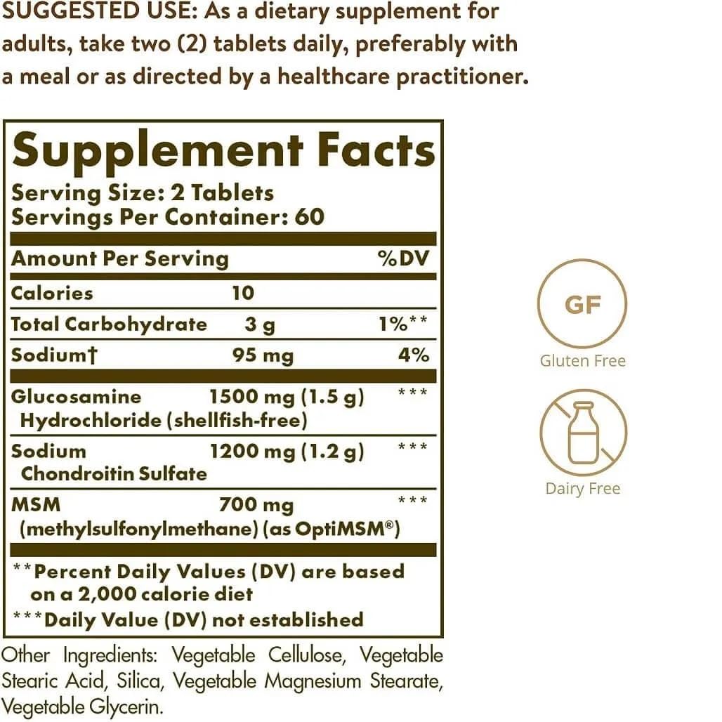 Solgar emballage – indique sans gluten et sans produits laitiers
