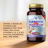 Solgar Kangavites vegan et sans gluten, adapté à certains régimes.