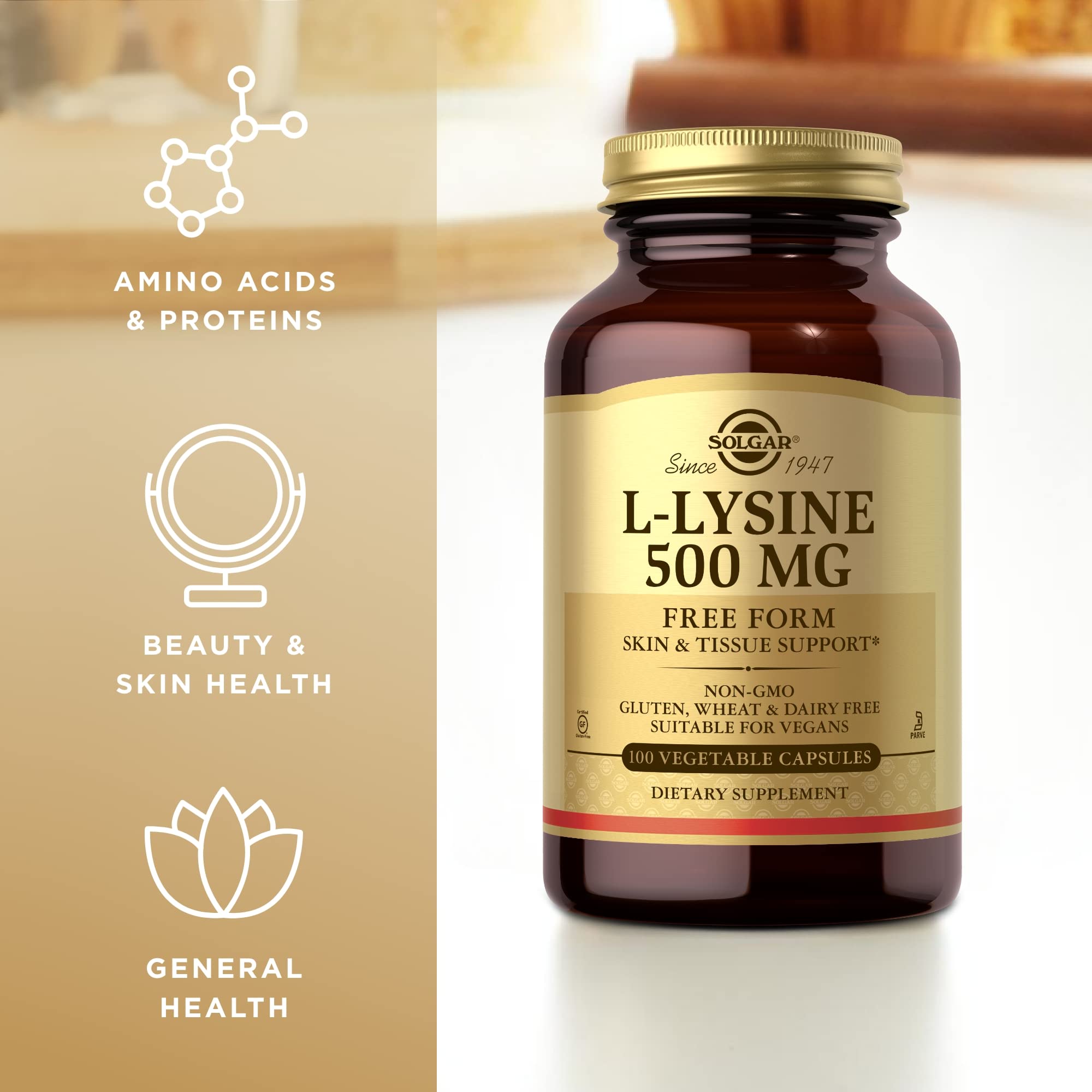 Forme libre L-Lysine facilitant l absorption par l organisme.