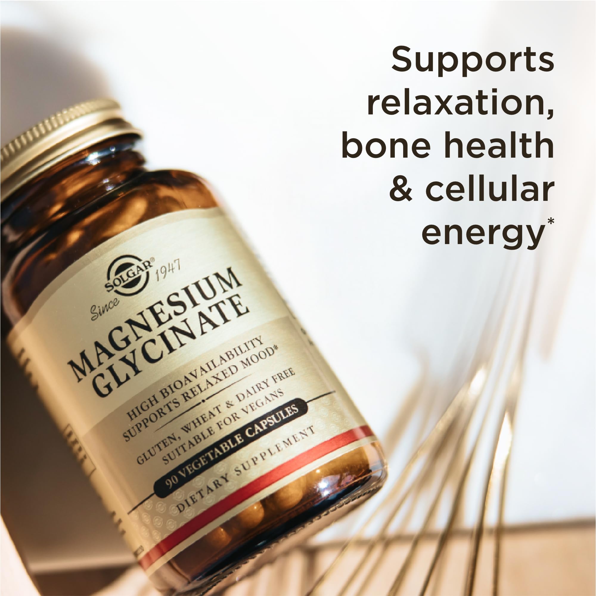 Dosage quotidien pratique pour soutenir énergie et activité avec Solgar Glycinate.