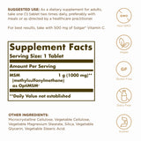 Solgar MSM 1000 mg - flacon; mobilité articulaire et confort quotidien